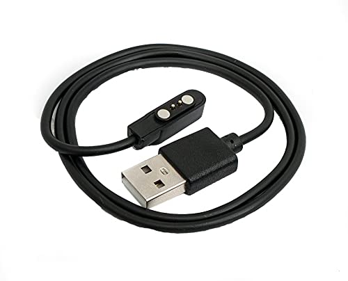 System-S USB 2.0 Kabel 60 cm Ladekabel für Xiaomi Mibro Air Smartwatch in Schwarz von System-S