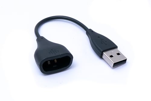 System-S USB 2.0 Kabel 7 cm Ladekabel für Fitbit One Smartwach in Schwarz von System-S