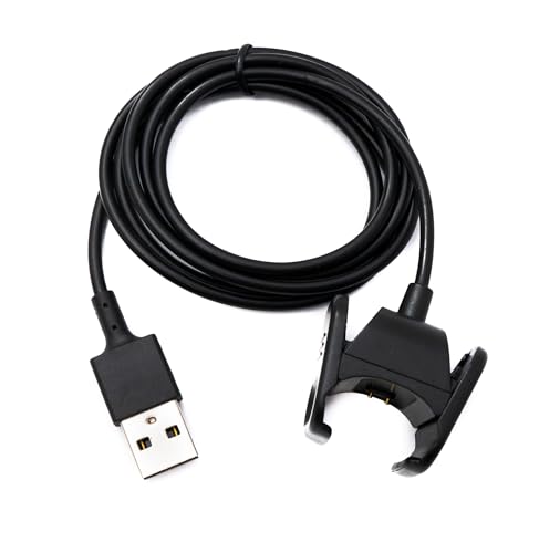 System-S USB 2.0 Kabel 94 cm Ladekabel für Fitbit Charge 3 Smartwach in Schwarz von System-S