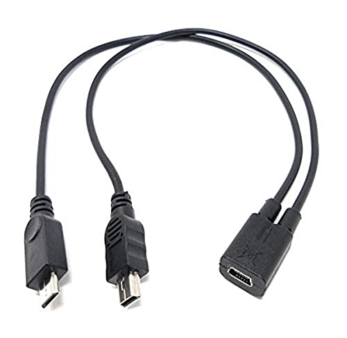 System-S USB 2.0 Kabel Splitter 25cm Mini B Buchse auf Mini B und Micro B Stecker von System-S
