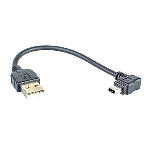 System-S USB 2.0 Kabel für USB-A auf USB Mini-B 5-Pin 10 cm Winkelstecker 90 Grad System-S von System-S