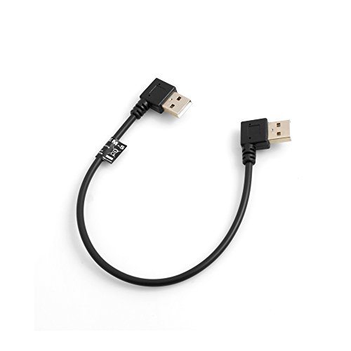 System-S USB 2.0 Typ A Stecker 90° Grad Links Gewinkelt auf USB 2.0 Typ A Stecker 90° Grad Links Gewinkelt Ladekabel Datenkabel Verlängerungskabel 27 cm von System-S