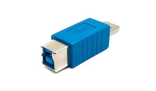 System-S USB 3.0 Adapter Typ B Stecker zu A Stecker Kabel 5 Gbit/s 100W in Blau von System-S