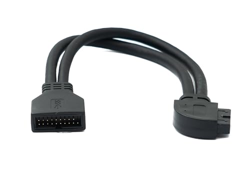 System-S USB 3.0 Kabel 25 cm 19 Pin Stecker zu 20 Pin Buchse Motherboard Right Angled Winkel 5 Gbit/s 100W System-S USB 3.0 Kabel 25 cm 19 Pin Stecker zu 20 Pin Buchse Motherboard Right Angled Winkel 5 Gbit/s 100W von System-S
