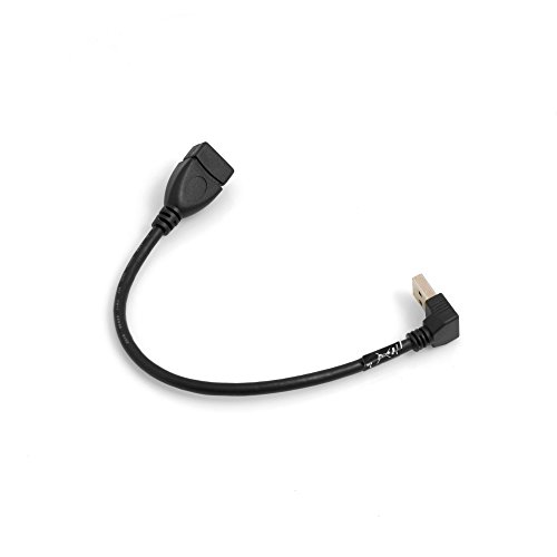 System-S USB 3.0 Typ A Kabel 90° Grad gewinkelt Abwärts Winkel Stecker auf USB 3.0 Typ A Buchse Ladekabel Datenkabel Verlängerungskabel 23 cm von System-S