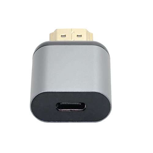 System-S USB 3.1 Adapter Typ C Buchse zu HDMI 1.4 Typ A Stecker 4k HDTV Kabel in Grau von System-S