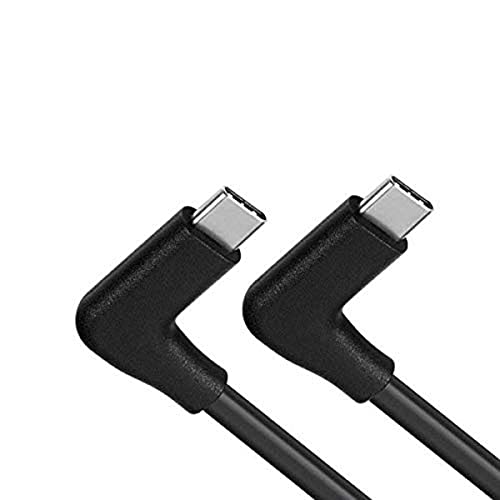 System-S USB 3.1 Gen 2 Kabel 5 m Typ C Stecker zu Stecker 2X Winkel Adapter in Schwarz von System-S