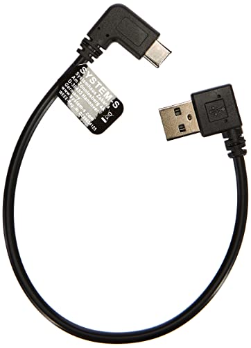 System-S USB 3.1 Typ C 90° gewinkelt zu USB 2.0 Typ A 90° gewinkelt Winkelstecker Datenkabel Ladekabel Adapter Kabel 27 cm von System-S