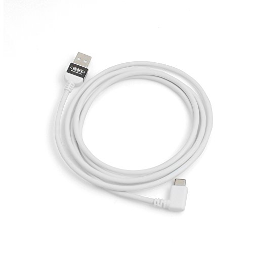 System-S USB 3.1 Typ C 90° rechts gewinkelt Winkelstecker zu USB A 2.0 Datenkabel Ladekabel Adapter Kabel 140 cm in Weiß von System-S