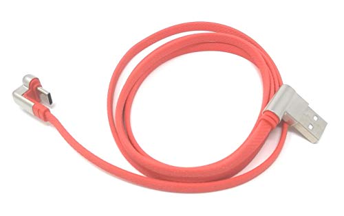 System-S USB 3.1 Typ C Kabel mit Winkel Stecker aus Metall Flachband 123 cm, rot System-S USB 3.1 Typ C Kabel mit Winkel Stecker aus Metall Flachband 123 cm, rot von System-S