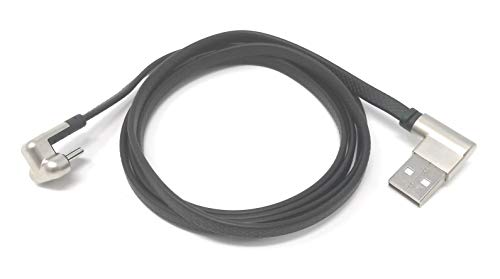 System-S USB 3.1 Typ C Kabel mit Winkel Stecker aus Metall Flachband 123 cm, schwarz von System-S