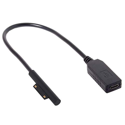 System-S USB 3.1 Typ C Ladekabel für Microsoft Surface Pro 3 4 5 6 Book 12V-15V 150cm von System-S