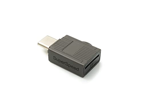 System-S USB 3.1 Typ C Micro SD Karte Lesegerät Kartenleser SDXC Adapter in Grau von System-S