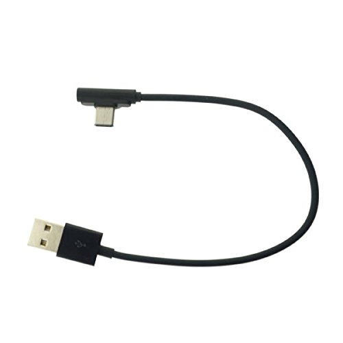 System-S USB 3.1 Type C Stecker 90° gewinkelt zu USB A 2.0 Stecker Adapter Kabel Datenkabel Ladekabel 25 cm von System-S