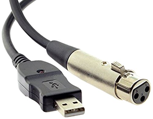System-S USB A (Male) zu 3pin XLR (Female) Mikrofon Kabel Mic Link-Kabel Adapter 290 cm von System-S