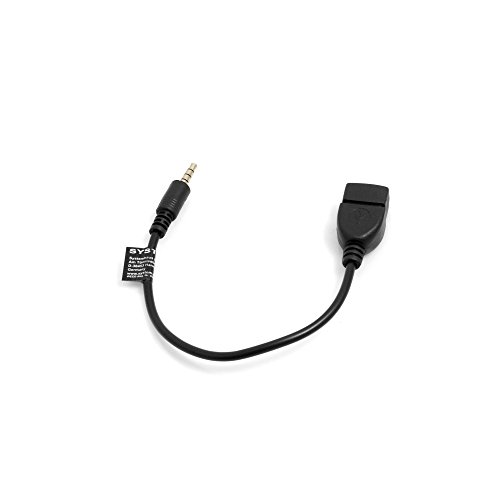 System-S USB Typ A (Female) zu 3,5mm Klinke Sound Stecker AUX Audio Kabel, Schwarz von System-S