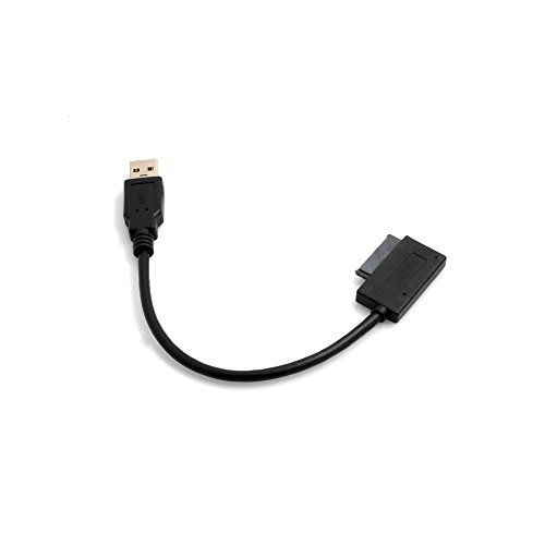 System-S USB Typ A 3.0 (male) auf 7 + 6 13pin Slimline SATA Laptop CD/DVD ROM Optisches Laufwerk Kabel Adapter von System-S