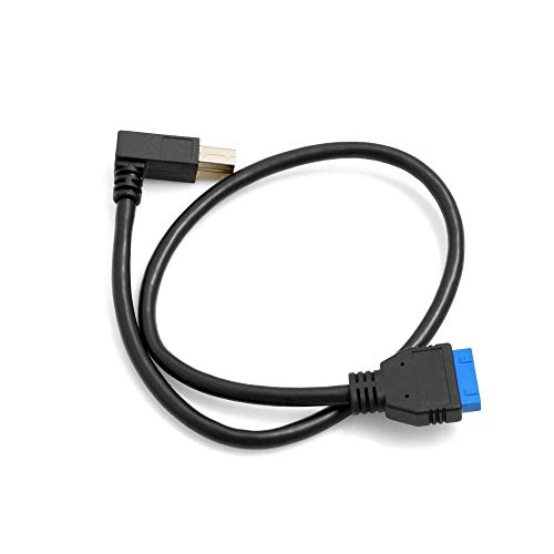System-S USB Typ B 3.0 Links gewinkelt auf 19Pin Motherboard Kabel Adapter von System-S