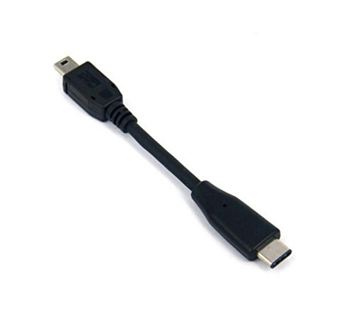 System-S USB Type C 3.1 zu Mini USB Host Adapter OTG On The Go Host Kabel 10 cm in Schwarz von System-S