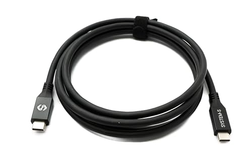 System-S USB4 200 cm Kabel Typ C Stecker zu Stecker 40 Gbit/s 240 W USB 4.0 Kabel Adapter von System-S