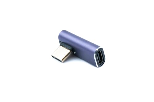 System-S USB4 Adapter Typ C Stecker zu Buchse 40 Gbit/s USB 4.0 Winkel Kabel in Grau von System-S