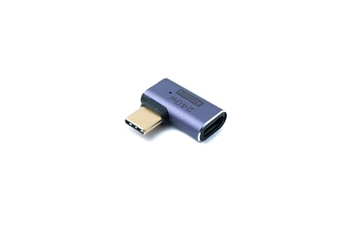System-S USB4 Adapter Typ C Stecker zu Buchse 40 Gbit/s USB 4.0 Winkel Kabel in Grau von System-S