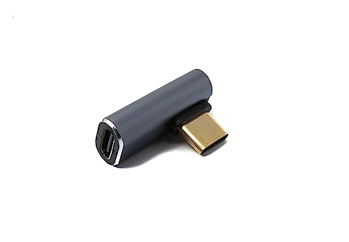 System-S USB4 Adapter Typ C Stecker zu Buchse 40 Gbit/s Winkel USB 4.0 Kabel in Grau von System-S
