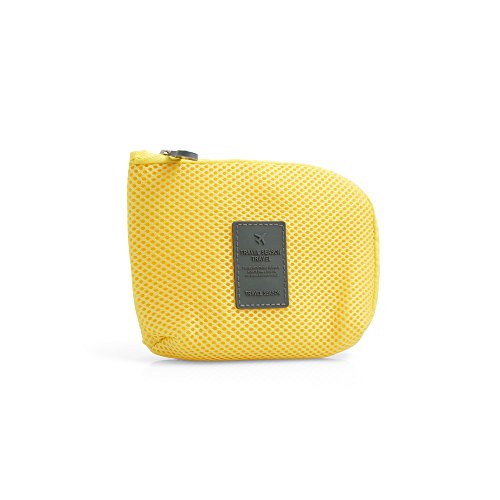 System-S Universal Schutztasche Tasche für Kopfhörer Ladekabel und Smartphones Case Cover Schutz Aufbewahrungstasche in Gelb Größe S von System-S