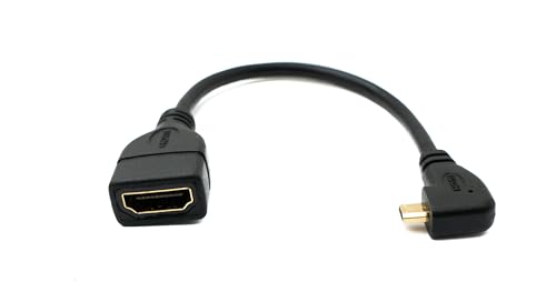 System-S Winkelstecker Micro-HDMI Male auf Standard HDMI Female Kabel Adapter 90 Grad gewinkelt System-S Winkelstecker Micro-HDMI Male auf Standard HDMI Female Kabel Adapter 90 Grad gewinkelt von System-S