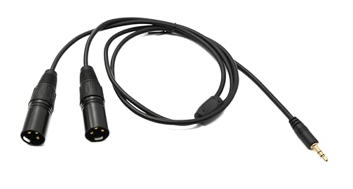 System-S Y Audio XLR Kabel 100 cm 3 polig 2X Stecker zu Klinke AUX 3,5 mm 3 polig TRS Stecker Adapter System-S Y Audio XLR Kabel 100 cm 3 polig 2X Stecker zu Klinke AUX 3,5 mm 3 polig TRS Stecker Adapter von System-S