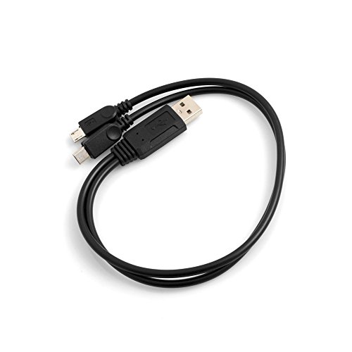 System-S Y-Kabel USB Kabel 2.0 Typ A Splitter auf 2X Micro USB 39 cm Datenkabel Ladekabel von System-S