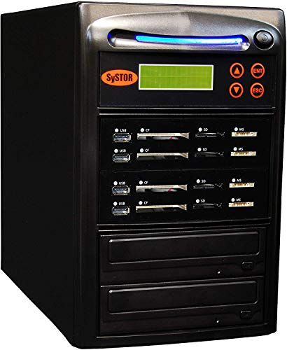 Systor 1:3 All-in-One Combo-Flash-Laufwerk & Blu-ray BDXL-Duplikator - Sichern Sie USB/SD/CF/MS-Flash-Medienkarten auf eine einzige CD/DVD/BD-Disk - SYS03-BD-USBSDCF von Systor