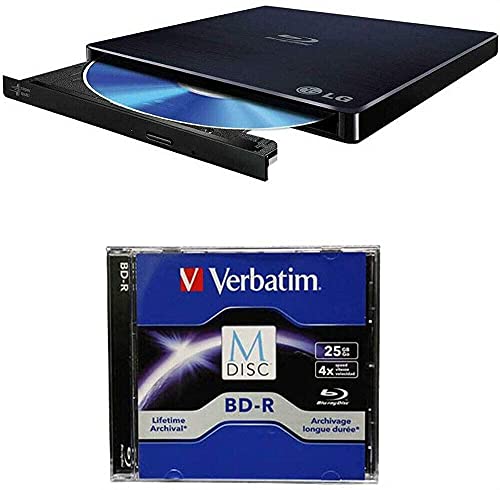 Systor WP50NB40 Externes tragbares schlankes Blu-ray-Brenner-Bundle mit Cyberlink-Brennsoftware - Unterstützt M-DISC- und BDXL-Discs (Retail Box) von Systor