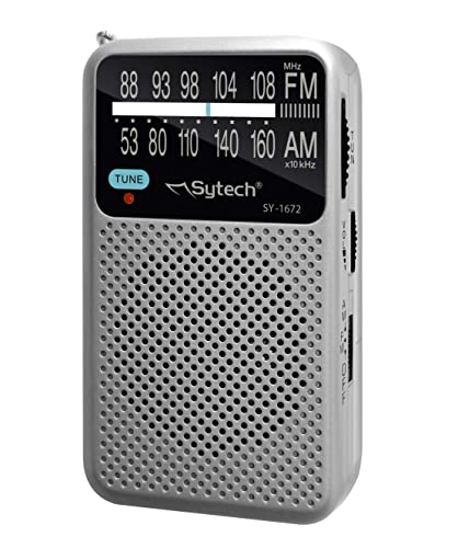 Sytech Am-FM-Taschenradio, Lautsprecher, vertikal, Silber Sytech Am-FM-Taschenradio, Lautsprecher, vertikal, Silber von Sytech