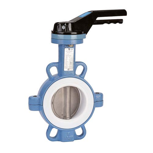 Syveco 1145050 Serie 1145 Rostfreier Stahl Absperrklappe, Gusseisenkörper EN GJS500-7, PTFE-Hülse, PN10/16, M50 Syveco 1145050 Serie 1145 Rostfreier Stahl Absperrklappe, Gusseisenkörper EN GJS500-7, PTFE-Hülse, PN10/16, M50 von Syveco