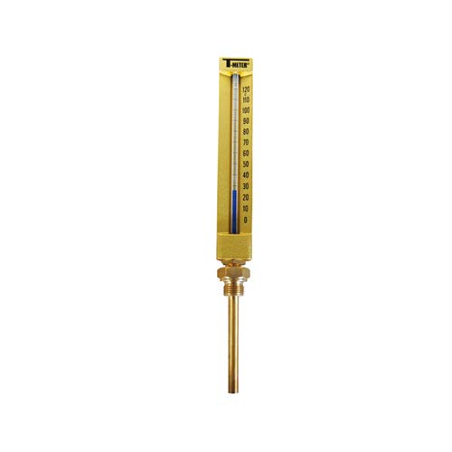 Syveco 1673003 Serie 1673 Industrielles Vertikales Thermometer, Gerade, 200 mm Höhe, 100 mm Kolben von Syveco
