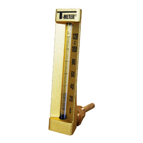 Syveco 1678001 Serie 1678 Industrielles Vertikales Thermometer, Halterung, 200 mm Höhe, 100 mm Kolben von Syveco