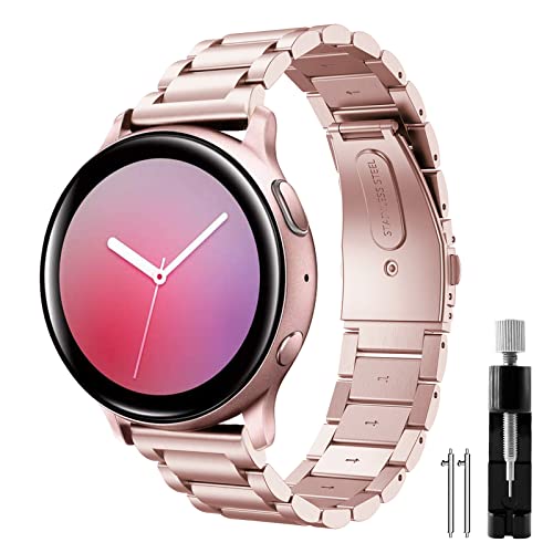 Syxinn 20mm Armband für Galaxy Watch Active/Active 2 40mm 44mm/Galaxy Watch 4/4 Classic/Watch 5/5 Pro Armbänder Edelstahl Metall Uhrenarmband für Galaxy Watch 3 41mm/Watch 42mm/Gear Sport/S2 Classic Syxinn 20mm Armband für Galaxy Watch Active/Active 2 40mm 44mm/Galaxy Watch 4/4 Classic/Watch 5/5 Pro Armbänder Edelstahl Metall Uhrenarmband für Galaxy Watch 3 41mm/Watch 42mm/Gear Sport/S2 Classic von Syxinn