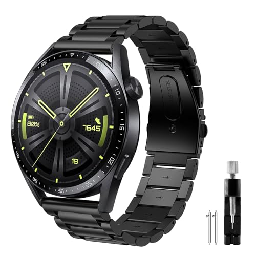 Syxinn 22mm Edelstahl Armband Kompatibel mit Huawei Watch GT 2/3/4 46mm/GT 2/3 Pro/2e Armband Metall Uhrenarmbänd für Galaxy Watch 3 45mm/Gear S3 Frontier/Classic Syxinn 22mm Edelstahl Armband Kompatibel mit Huawei Watch GT 2/3/4 46mm/GT 2/3 Pro/2e Armband Metall Uhrenarmbänd für Galaxy Watch 3 45mm/Gear S3 Frontier/Classic von Syxinn