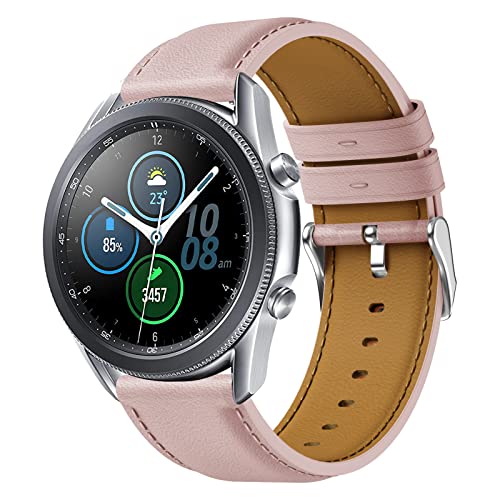 Syxinn 22mm Leder Armband Kompatibel für Samsung Galaxy Watch 46mm/Galaxy Watch 3 45mm/Gear S3 Frontier/Classic Armband Uhrenarmband Ersatzarmband Lederband für Herren Damen von Syxinn