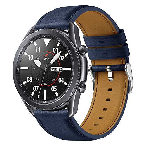 Syxinn 22mm Leder Armband Kompatibel für Samsung Galaxy Watch 46mm/Galaxy Watch 3 45mm/Gear S3 Frontier/Classic Armband Uhrenarmband Ersatzarmband Lederband für Herren Damen von Syxinn
