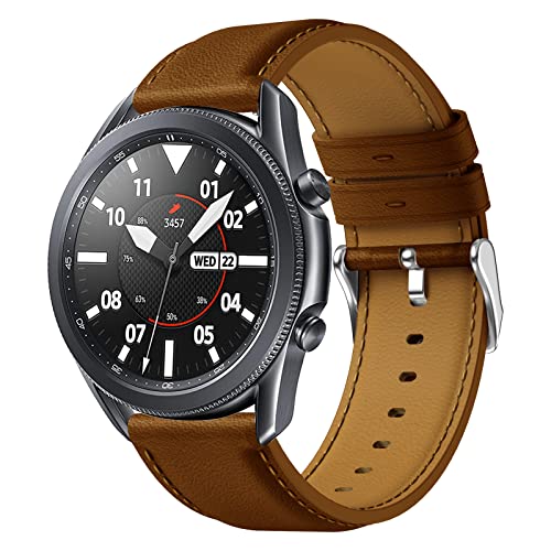 Syxinn 22mm Leder Armband Kompatibel für Samsung Galaxy Watch 46mm/Galaxy Watch 3 45mm/Gear S3 Frontier/Classic Armband Uhrenarmband Ersatzarmband Lederband für Herren Damen Syxinn 22mm Leder Armband Kompatibel für Samsung Galaxy Watch 46mm/Galaxy Watch 3 45mm/Gear S3 Frontier/Classic Armband Uhrenarmband Ersatzarmband Lederband für Herren Damen von Syxinn