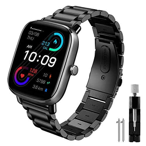 Syxinn Armband für Amazfit GTS 2 Mini/GTS 2/GTS 2e Armband, Amazfit GTS 3/3 Mini/GTS 4/GTS 4 Mini Armband 20mm Edelstahl Metall Uhrenarmband für Amazfit Bip 3/Bip 3 Pro/Bip S/Bip Lite für Damen Herren Syxinn Armband für Amazfit GTS 2 Mini/GTS 2/GTS 2e Armband, Amazfit GTS 3/3 Mini/GTS 4/GTS 4 Mini Armband 20mm Edelstahl Metall Uhrenarmband für Amazfit Bip 3/Bip 3 Pro/Bip S/Bip Lite für Damen Herren von Syxinn