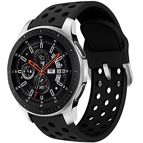 Syxinn Kompatibel mit 22 mm Uhrenarmband für Galaxy Watch 46 mm, Ersatzband aus Silikon für Gear S3 Frontier/Classic/Moto 360 2. Generation 46 mm/Huawei Watch GT/GT 2 46 mm/Ticwatch Pro Syxinn Kompatibel mit 22 mm Uhrenarmband für Galaxy Watch 46 mm, Ersatzband aus Silikon für Gear S3 Frontier/Classic/Moto 360 2. Generation 46 mm/Huawei Watch GT/GT 2 46 mm/Ticwatch Pro von Syxinn