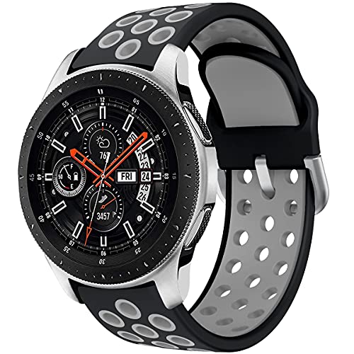 Syxinn Kompatibel mit 22 mm Uhrenarmband für Galaxy Watch 46 mm, Ersatzband aus Silikon für Gear S3 Frontier/Classic/Moto 360 2. Generation 46 mm/Huawei Watch GT/GT 2 46 mm/Ticwatch Pro Syxinn Kompatibel mit 22 mm Uhrenarmband für Galaxy Watch 46 mm, Ersatzband aus Silikon für Gear S3 Frontier/Classic/Moto 360 2. Generation 46 mm/Huawei Watch GT/GT 2 46 mm/Ticwatch Pro von Syxinn