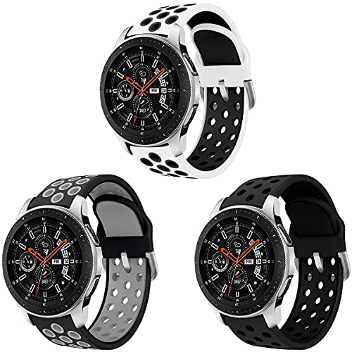 Syxinn Kompatibel mit 22 mm Uhrenarmband für Galaxy Watch 46 mm, Ersatzband aus Silikon für Gear S3 Frontier/Classic/Moto 360 2. Generation 46 mm/Huawei Watch GT/GT 2 46 mm/Ticwatch Pro Syxinn Kompatibel mit 22 mm Uhrenarmband für Galaxy Watch 46 mm, Ersatzband aus Silikon für Gear S3 Frontier/Classic/Moto 360 2. Generation 46 mm/Huawei Watch GT/GT 2 46 mm/Ticwatch Pro von Syxinn
