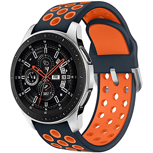 Syxinn Kompatibel mit Galaxy Watch 3 45mm/Gear S3 Frontier/Classic Armband 22mm Silikon Uhrenarmband Sportarmband für Moto 360 2nd Gen/Huawei Watch GT 3/GT 2 46mm Syxinn Kompatibel mit Galaxy Watch 3 45mm/Gear S3 Frontier/Classic Armband 22mm Silikon Uhrenarmband Sportarmband für Moto 360 2nd Gen/Huawei Watch GT 3/GT 2 46mm von Syxinn