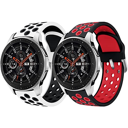Syxinn Kompatibel mit 22mm Armband Galaxy Watch 46mm/Watch 3 45mm/Gear S3 Frontier/Classic Armband Silikon Uhrenarmband Sportarmband für Moto 360 2nd Gen 46mm/Huawei Watch GT/GT 2 46mm/Ticwatch Pro Syxinn Kompatibel mit 22mm Armband Galaxy Watch 46mm/Watch 3 45mm/Gear S3 Frontier/Classic Armband Silikon Uhrenarmband Sportarmband für Moto 360 2nd Gen 46mm/Huawei Watch GT/GT 2 46mm/Ticwatch Pro von Syxinn