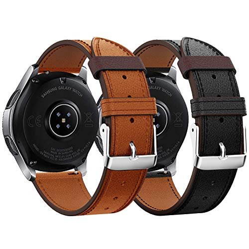 Syxinn Kompatibel mit 22mm Leder Armband Galaxy Watch 46mm/Gear S3 Frontier/Classic Armband Echtes Leder Uhrenarmbänd Sport Strap Armband für Huawei Watch GT/Moto 360 2nd Gen 46mm Syxinn Kompatibel mit 22mm Leder Armband Galaxy Watch 46mm/Gear S3 Frontier/Classic Armband Echtes Leder Uhrenarmbänd Sport Strap Armband für Huawei Watch GT/Moto 360 2nd Gen 46mm von Syxinn