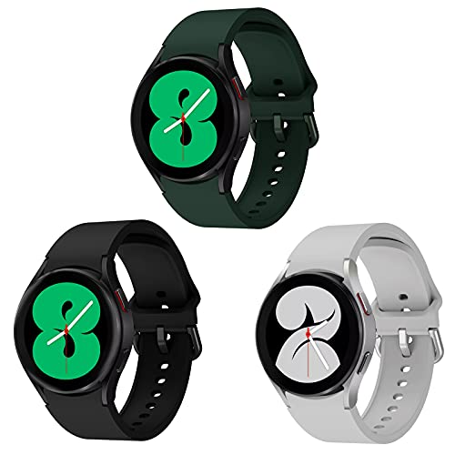 Syxinn Kompatibel mit Samsung Galaxy Watch 4 Armband 40mm/44mm, Galaxy Watch 4 Classic Armband 42mm/46mm, Galaxy Watch 5/5 Pro Silikon Armbänder Uhrenarmband Sportarmband für Watch 4/Watch 5/Watch 6 von Syxinn